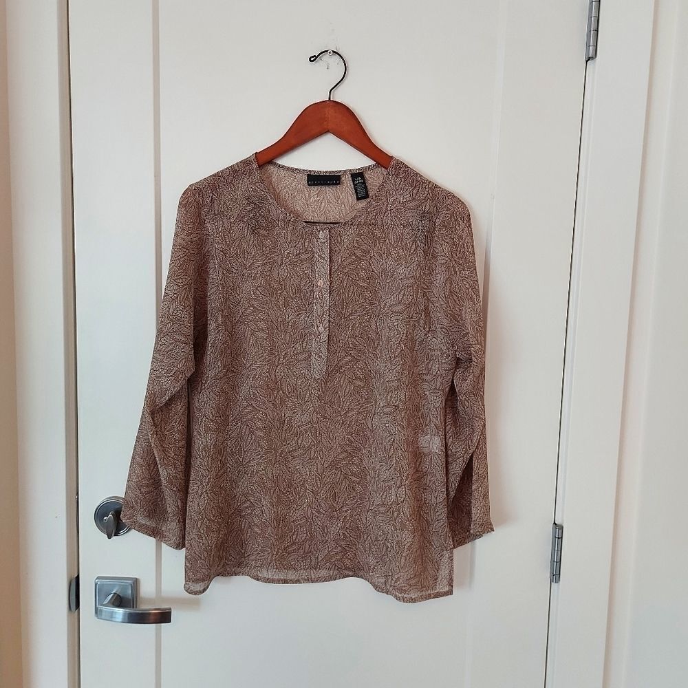 APOSTROPHE SHEER BLOUSE 